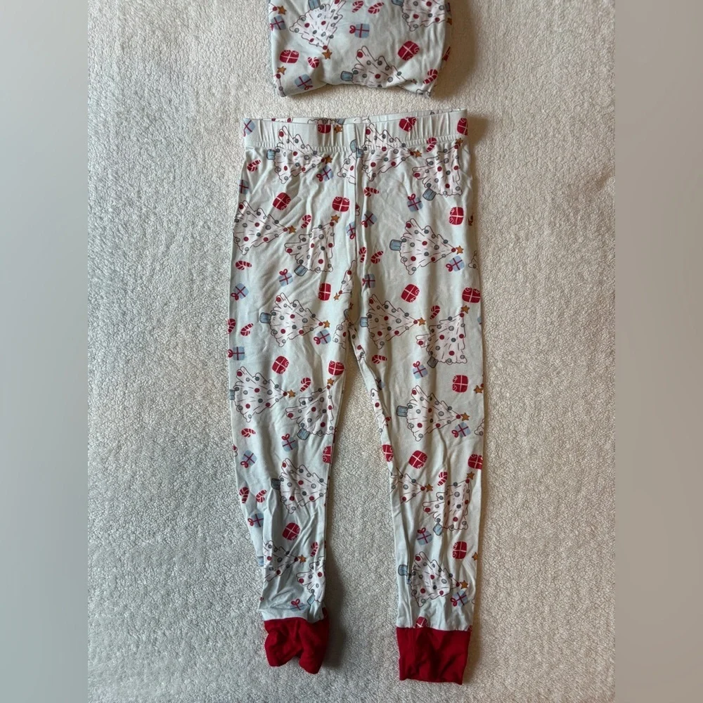 Caden Lane Christmas Tree Pajama Set, Bamboo Viscose, Sz 3T